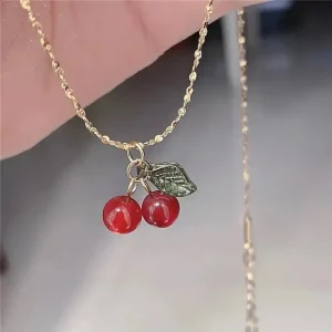 ست گردنبند و گوشواره گیلاسی
